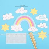 Set 8 que cắm hình cầu vồng trang trí bánh - QCB0049