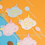Que cắm Happy Birthday mây (1 chiếc) - QCB0052