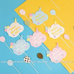 Que cắm Happy Birthday mây (1 chiếc) - QCB0052