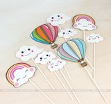 Que cắm khinh khí cầu mây (set 5 que) - QCB0054