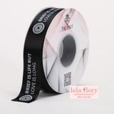 Ruy băng lụa LOVE IS LONG bản 2.5cm - RUY0021