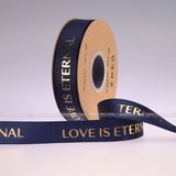 Ruy băng gân LOVE IS ETERNAL 2.5cm (cuộn 40y) - RUY0040