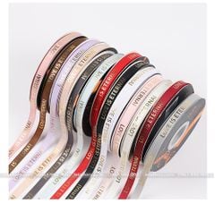 Ruy băng gân LOVE IS ETERNAL bản 1cm - RUY0045