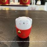 Mèo thần tài nhựa trang trí bình hoa Tết - MTT0002