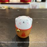 Mèo thần tài nhựa trang trí bình hoa Tết - MTT0002