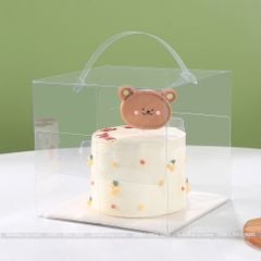 Hộp mika trong suốt đựng bánh kem size 16cm - THB0005