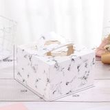 Hộp đựng bánh kem vân đá (kèm đế bánh) - THB0014