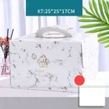 Hộp đựng bánh kem vân đá (kèm đế bánh) - THB0014