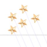 Set 5 que cắm bánh hình ngôi sao, trái tim mini - QCB0001