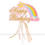 Que cắm Happy Birthday cầu vồng (1 chiếc) - QCB0004