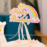 Que cắm Happy Birthday cầu vồng (1 chiếc) - QCB0004