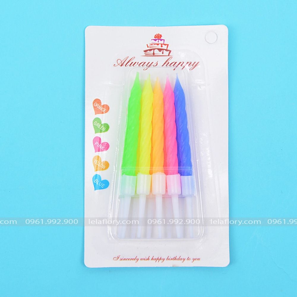 Nến sinh nhật nhiều màu phụ kiện trang trí bánh sinh nhật  NEN0007  Lela  Flory