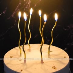Nến sinh nhật hình lượn sóng ánh nhũ (1 hộp 6 chiếc) - NEN0009