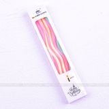 Nến sinh nhật hình lượn sóng ánh nhũ (1 hộp 6 chiếc) - NEN0009