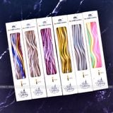 Nến sinh nhật hình lượn sóng ánh nhũ (1 hộp 6 chiếc) - NEN0009