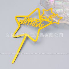 Set 10 chiếc Chữ mika Happy Birthday ngôi sao - TOP0037