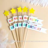 Set 25 que cắm Happy Birthday ngôi sao - QCB0040