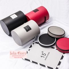 Hộp giấy trụ tròn có nắp Flower - THH0037