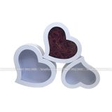 Bộ 3 chiếc hộp tim méo cắm hoa, đựng quà - THH0056