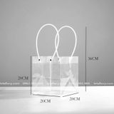 Túi nhựa trong hình vuông đựng bó hoa, hộp hoa  - THH0064