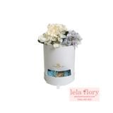 Hộp trụ tròn cắm hoa có ngăn kéo Flower for you, hộp đựng quà tặng - THH0066