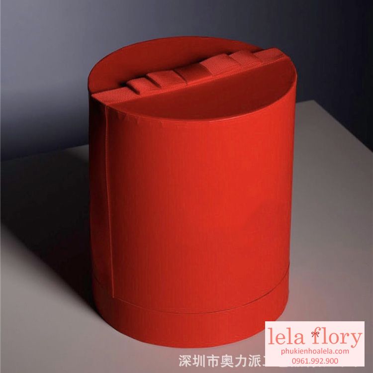 Hộp trụ tròn cắm hoa có cửa trượt, hộp đựng quà độc đáo, hộp đựng gấu bông xinh xắn - THH0069.2
