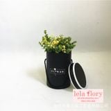 Hộp trụ tròn cắm hoa Flower hình bông hoa có nắp và quai - THH0077