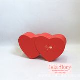 Hộp trái tim đôi có ngăn kéo đựng quà tặng người yêu - THH0078