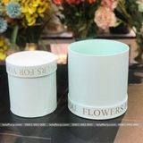 Set 2 chiếc hộp trụ tròn cắm hoa tươi, hoa sáp FLOWERS FOR YOU - THH0081