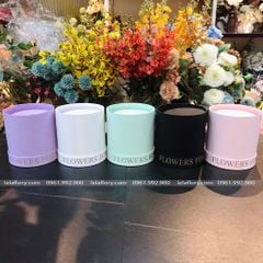 Set 2 chiếc hộp trụ tròn cắm hoa tươi, hoa sáp FLOWERS FOR YOU - THH0081
