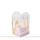 Túi mika đáy hình vuông có đế cắm hoa (có quai) phong cách Hàn quốc - THH0086
