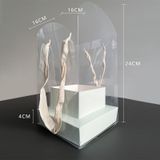 Túi mika đáy hình vuông có đế cắm hoa (có quai) phong cách Hàn quốc - THH0086