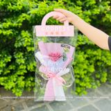 Túi trong suốt in chữ đựng hoa tươi hoa sáp - THH0088