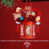 Hộp giấy hình lục lăng cắm hoa Tết (1 chiếc) - THH0090