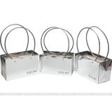 Túi giấy hình chữ nhật ngang màu Bạc (1 chiếc) - THH0092