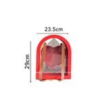 Hộp Mika vòm lõi trái tim cắm hoa sáp, hoa tươi - THH0095