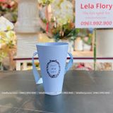 Hộp cắm hoa hình xô HOT TREND, cắm hoa tươi, hoa sáp, hoa ốc quế - THH0097