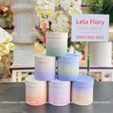 Hộp trụ tròn mini size 11cm Be Happy loang cắm hoa tươi, hoa sáp - THH0099