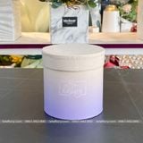 Hộp trụ tròn mini size 11cm Be Happy loang cắm hoa tươi, hoa sáp - THH0099