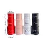Bộ 3 chiếc hộp trụ tròn chữ Love dùng để cắm hoa tươi, hoa sáp - THH0100