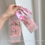 Hộp Mika mini cắm 1 bông hoa tươi, hoa sáp - THH0104