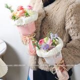 Hộp làm bó hoa tươi, hoa sáp 1 set 5 túi (Mẫu mới) - THH0108