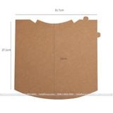 Bìa cứng làm hộp hoa ốc quế cài cắt sẵn (1 xấp 5 cái) - THH0113