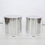 Hộp trụ tròn màu Bạc cắm hoa tươi, hoa sáp (không bao gồm hoa) - THH0115