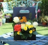 Túi giấy chữ nhật cắm hoa tươi, hoa sáp (1 chiếc) - THH0116