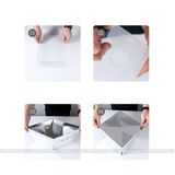Hộp vuông bạc lõi trái tim nắp mika (không bao gồm hoa) - THH0117