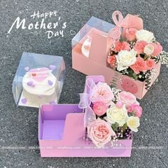 Túi 2 ngăn đựng hoa và bánh kem - THH0118