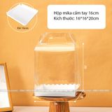 Hộp mika đáy sóng (hộp không kèm hoa, bánh) -  THH0119