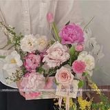 Hộp mika vòm 2 ngăn hình hoa hiện đại (1 chiếc) - THH0120