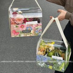 Hộp mika vòm 2 ngăn hình hoa hiện đại (1 chiếc) - THH0120
